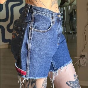Vintage U.S. Polo Assn. Dark Blue Jean Shorts with Red Accents